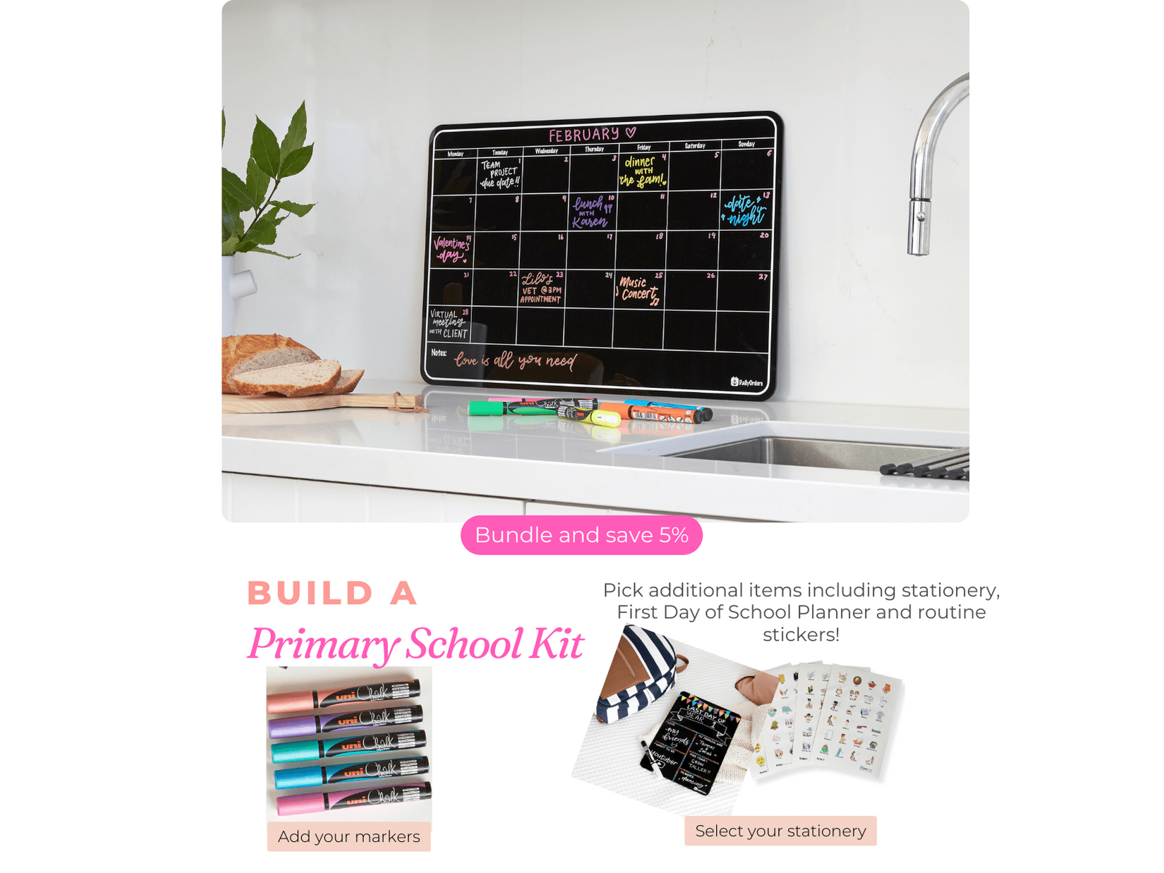 BYOB BYOB default name / default items Build Your Own Primary School Kit