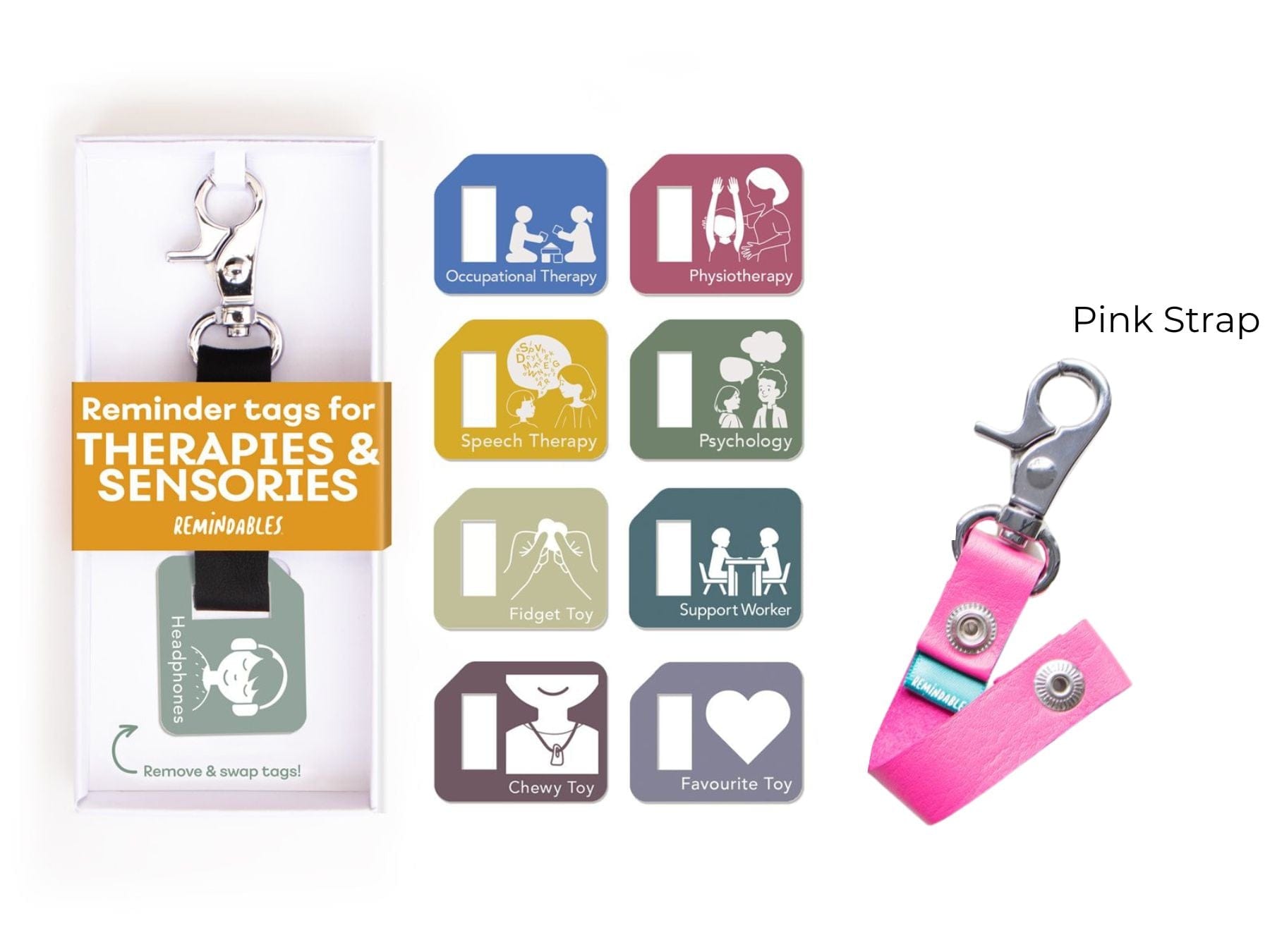 Remindables Accessories Remindables Bag Tags - Therapies Set (9 Tags)