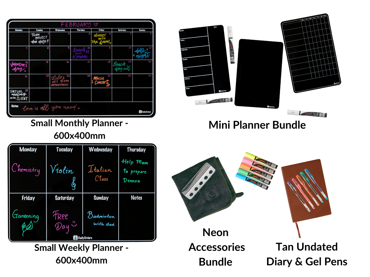 Daily Orders Bundle Small with Tan Diary Mega Planning Bundle - New Sizes Available!!