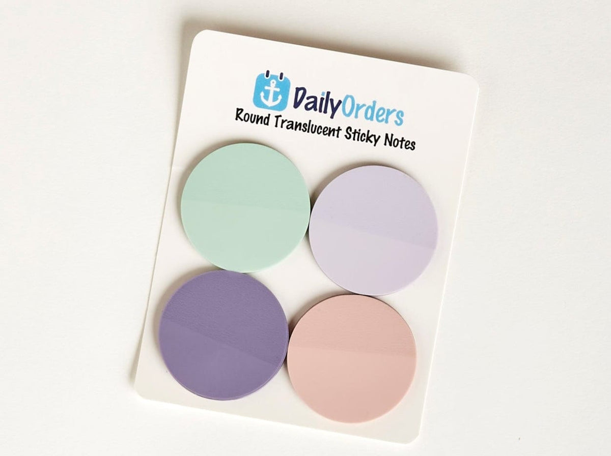 Daily Orders Sticky Notes Translucent Sticky Notes - Round