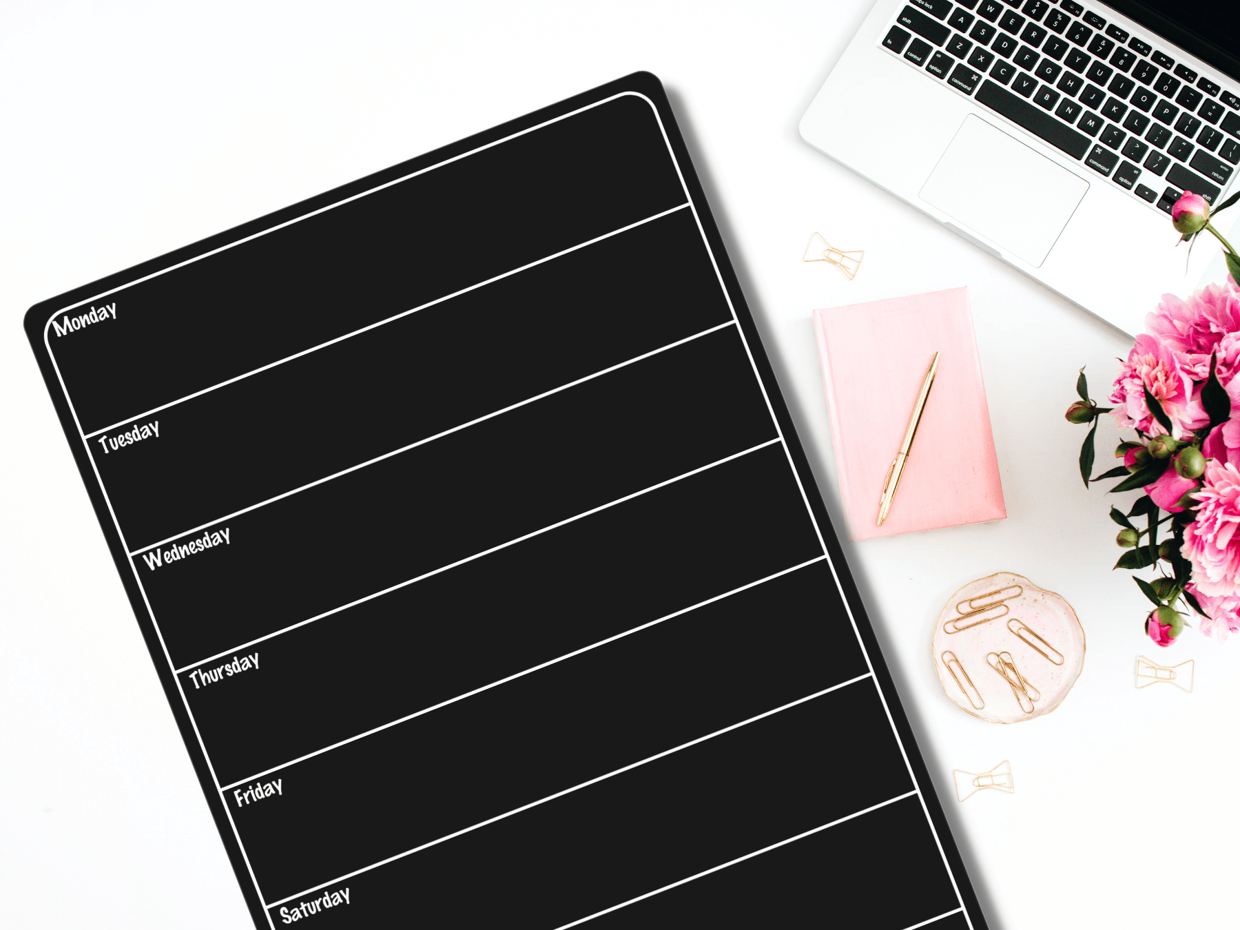 Daily Orders Weekly Planner Black 7 Day Planner - Small