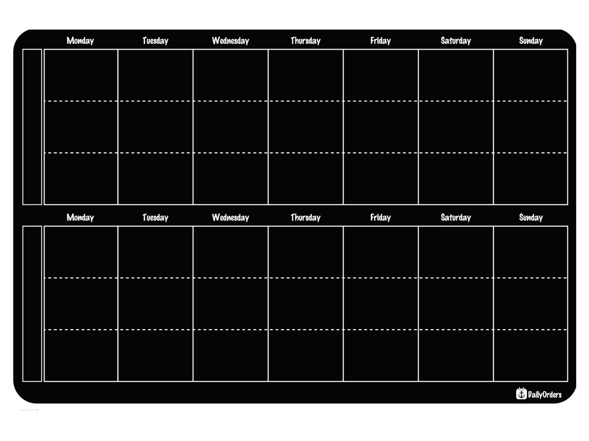 Daily Orders Weekly Planner Fortnight Planner - Small