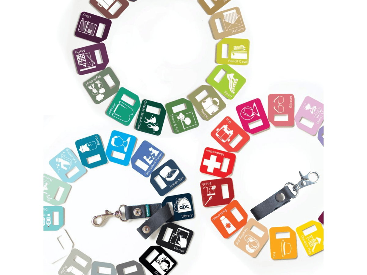 Remindables Accessories Whole Set with 2 x Leather Straps Remindables Bag Tags - Whole Set - 125 tags and two leather straps