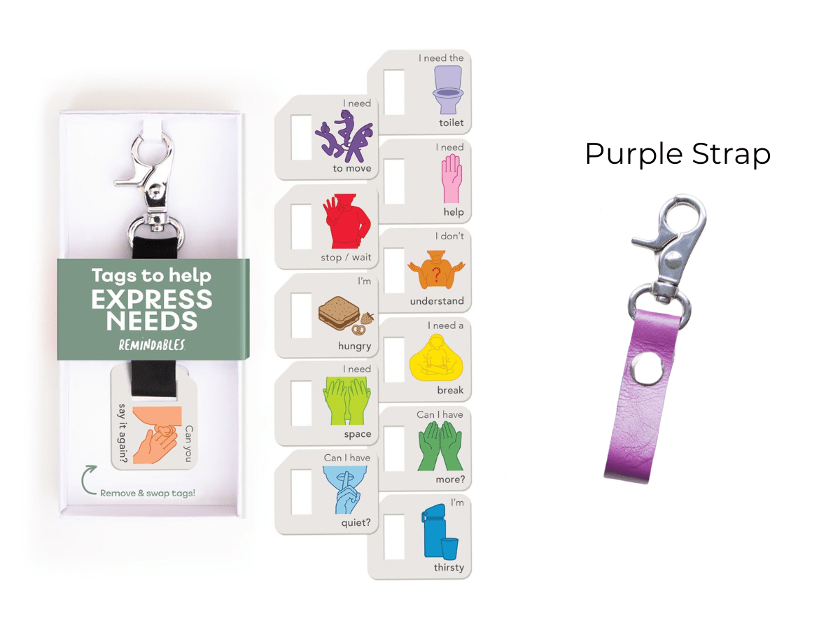 Daily Orders Accessories Communications Set with Purple Strap Remindables Bag Tags - Communications Set (12 Tags)