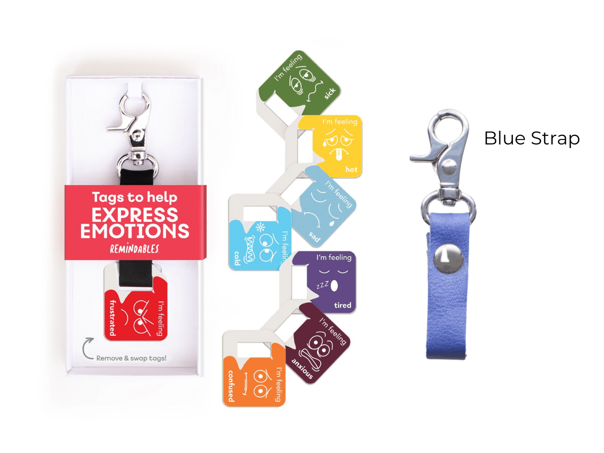 Daily Orders Accessories Emotions Set with Blue Strap Remindables Bag Tags - Emotions Set (8 Tags)