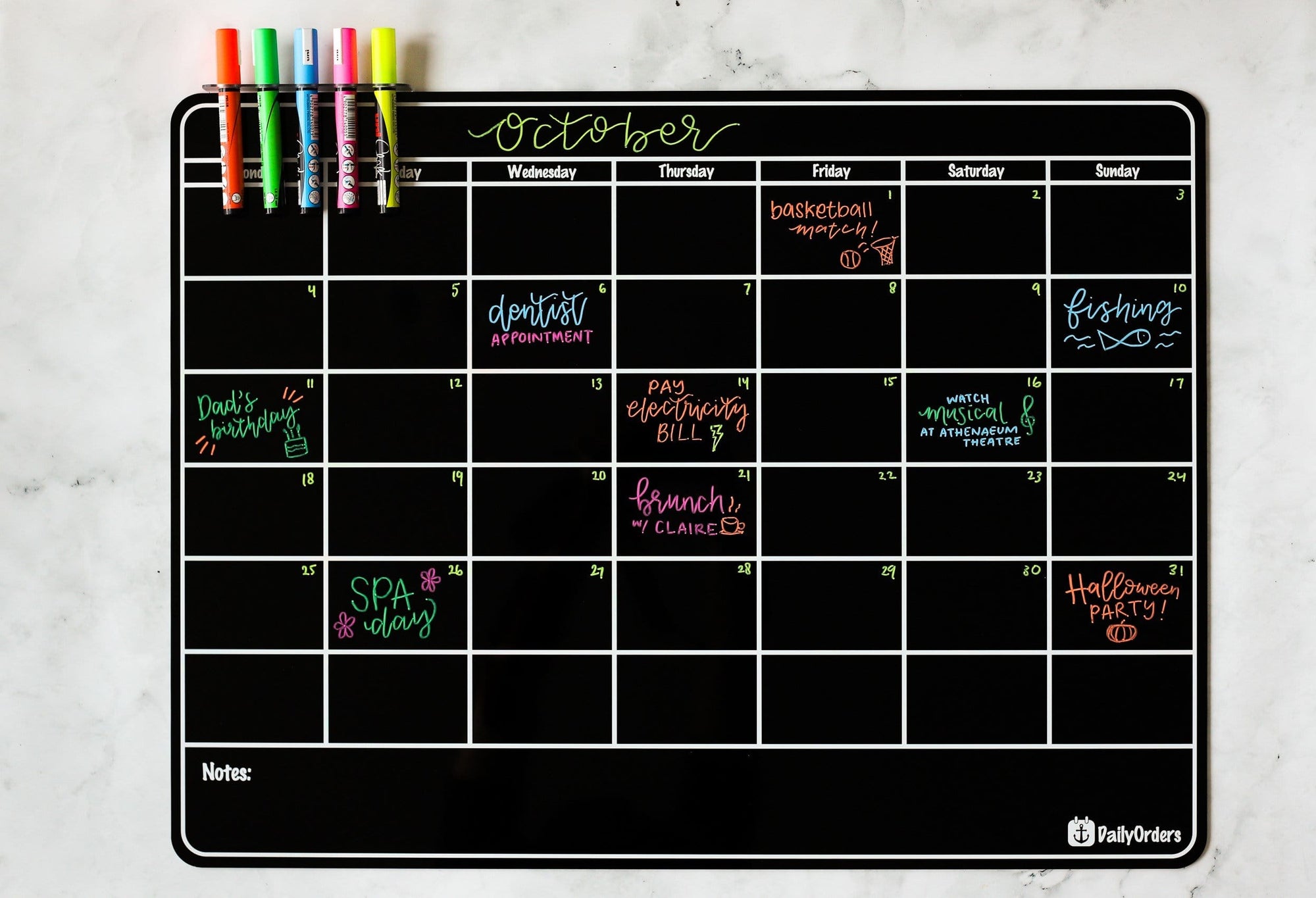 Daily Orders Monthly Planner Monthly Wall Planner - Medium