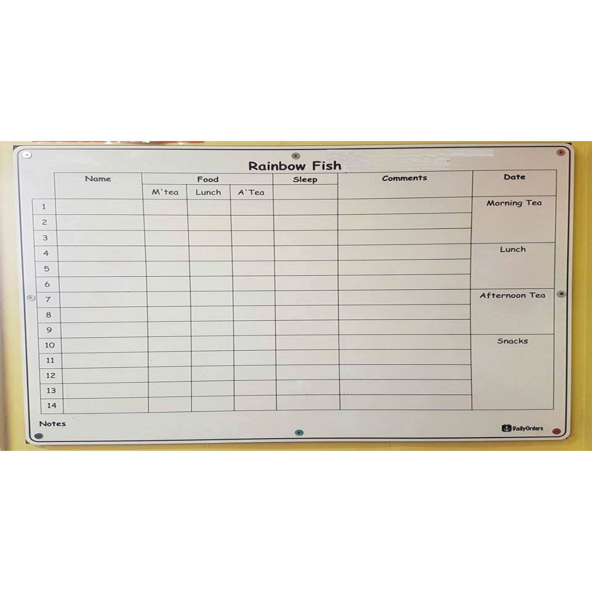 Planner board custom orders